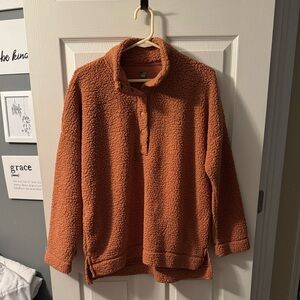 Aerie Sherpa Quarter Button